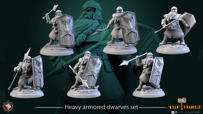 Heavy Armored Dwarves - 28mm, 32mm or 75mm Miniatures - The Forge