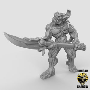 a 3d model of a demon holding a sword