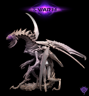 Large Insectoid Dragon - 28mm or 32mm Miniatures - Swarm Vol 1