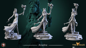 Ariadne Greek Goddess - 28mm, 32mm, or 75mm Miniatures - The Maze