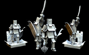 Cardboard Chevalier Boxwars - 28mm or 32mm Miniatures - Of Iron and Steel