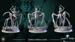 Spider Goddess  - 28mm, 32mm, or 75mm Halloween or RPG Miniatures