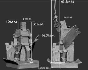 Cardboard Chevalier Boxwars - 28mm or 32mm Miniatures - Of Iron and Steel