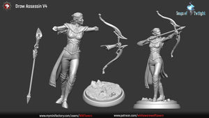 Drow Assassin Females - 28mm or 32mm Miniatures