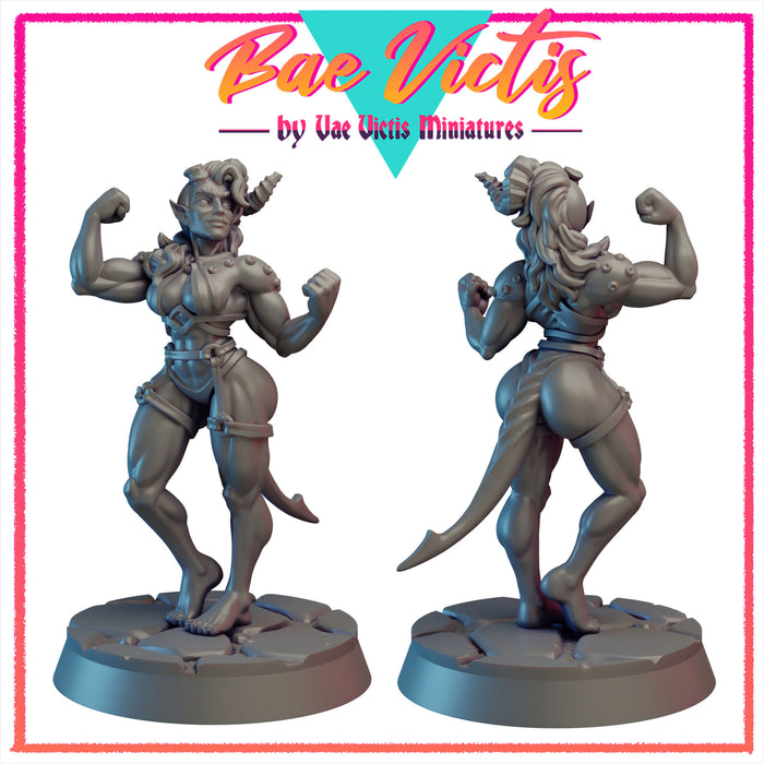 Bae Victis Buff Tiefling From Hell Karlach Cliffgate - 28mm or 32mm Miniatures - Baldur's Gate Hired Muscle