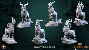 Dwarven Mountain Goats - 28mm, 32mm or 75mm Miniatures - The Forge