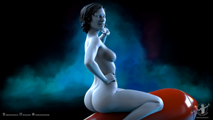 Suzie Rocketgirl Pinup Nude Statue NSFW 1:10th and 14th Scale Resin Model Kit