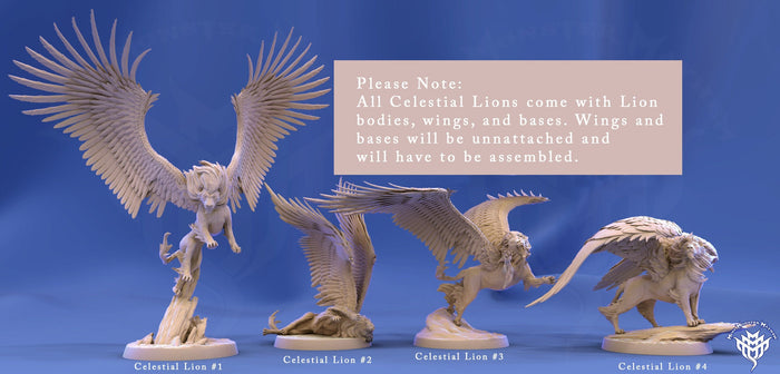 Celestial Winged Lion Miniatures