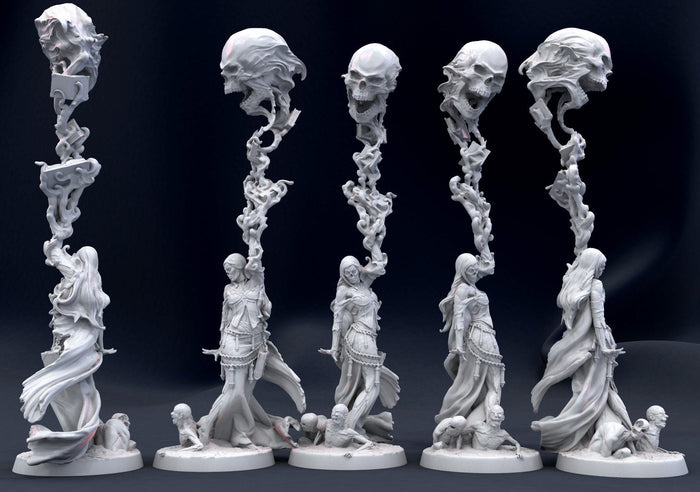 Lich Undead Female Wizard 28mm Miniature