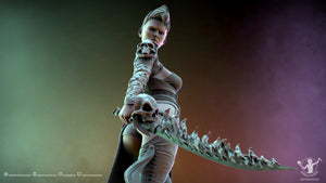 Shryka Death's Spell Weaver Includes Halloween Witch, SFW & NSFW 1:10th and 14th Scale Resin Model Kit by Ben Douglas