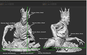 Giant Zombie Lich Undead King 28mm Halloween Miniature