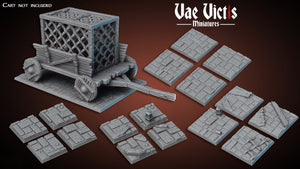 City Street Square Bases for D&D Miniatures 25mm and 40mm