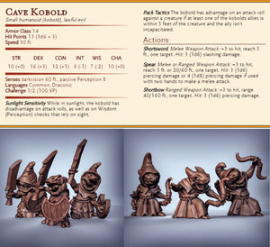 Sword Cave Kobold Lizard Humanoid 28mm or 32mm Miniatures