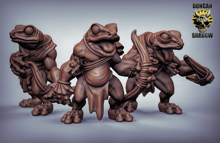 Boggard Toad Like Humanoids W/Bows 28mm or 32mm Miniatures