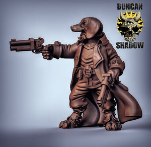 Beagle Dog Gunslingers 28mm or 32mm Miniatures
