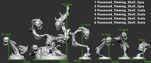 Possessed Flaming Skull 28mm Miniatures