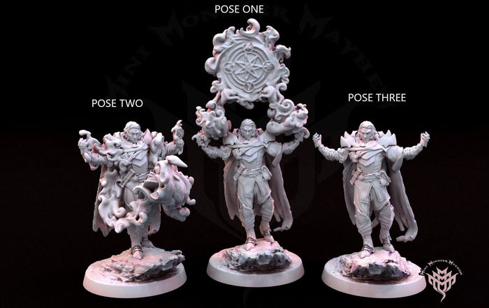 Male Fire Warlock Oracle 28mm Miniatures