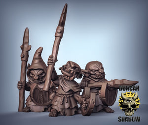 Goblins with Spears 28mm or 32mm Miniatures