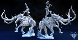 Undead Dire Mammoth Female Frost Giant Miniatures