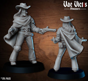 Cowboy Gunslinger 28mm or 32mm Miniatures