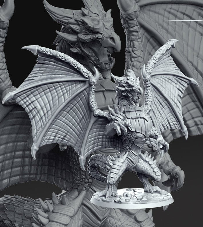 Flimtrax the Huge Red Dragon 28mm or 32mm Miniatures