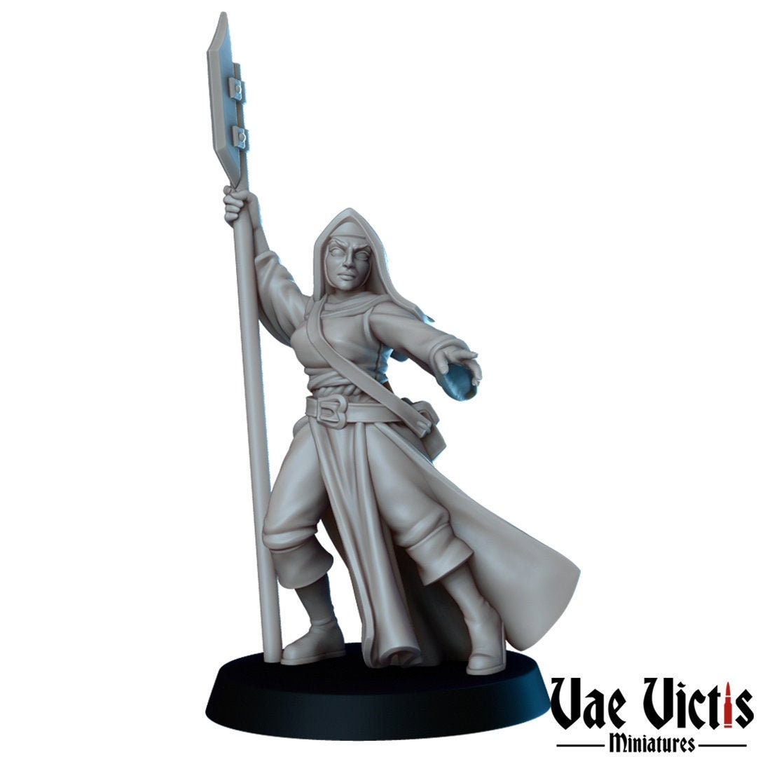 Medieval Plague Nun Warrior 28mm or 32mm Miniatures – unB10 Miniatures