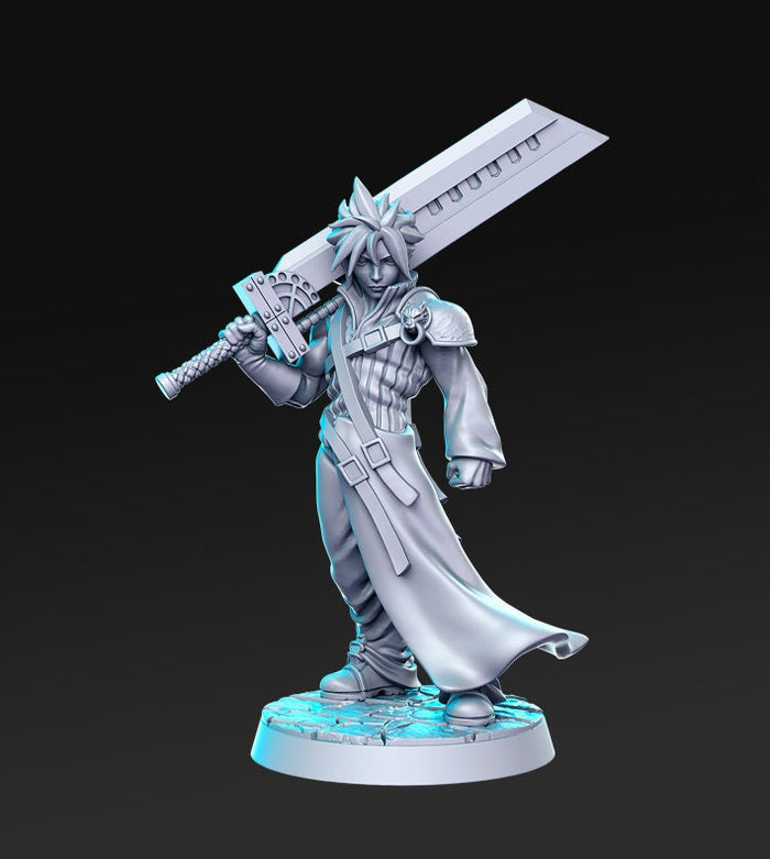 Zed Flare Great Sword Warrior  28mm or 32mm Miniatures