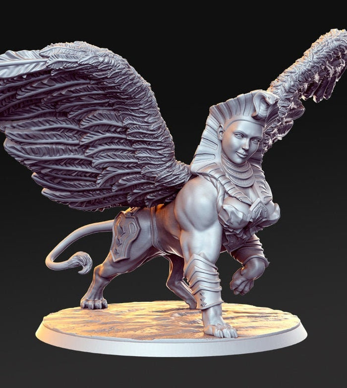 Large Female Sphinx Gynosphinx Monster 28mm or 32mm Miniatures