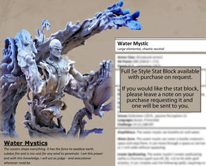 Water Mystic Genie Large Marid Elemental Miniatures