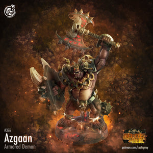Azgaan Armored Demon - 28mm or 32mm Miniatures
