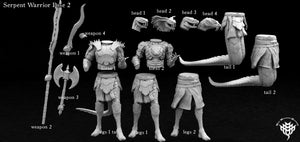 Yuan Ti Modular Warrior Poses 28mm Miniatures