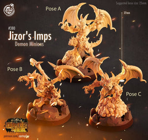 Jizor's Imps Demons Minions - 28mm or 32mm Halloween or RPG Miniatures