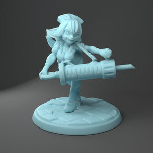 Needles the Goblin Nurse SFW and NSFW Pinup Model         28mm or 32mm Miniatures