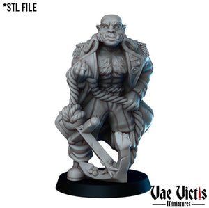 Orc Pirate Captain 28mm or 32mm Miniatures