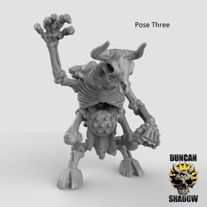 Undead Skeleton Minotaur Monster 28mm or 32mm Miniatures