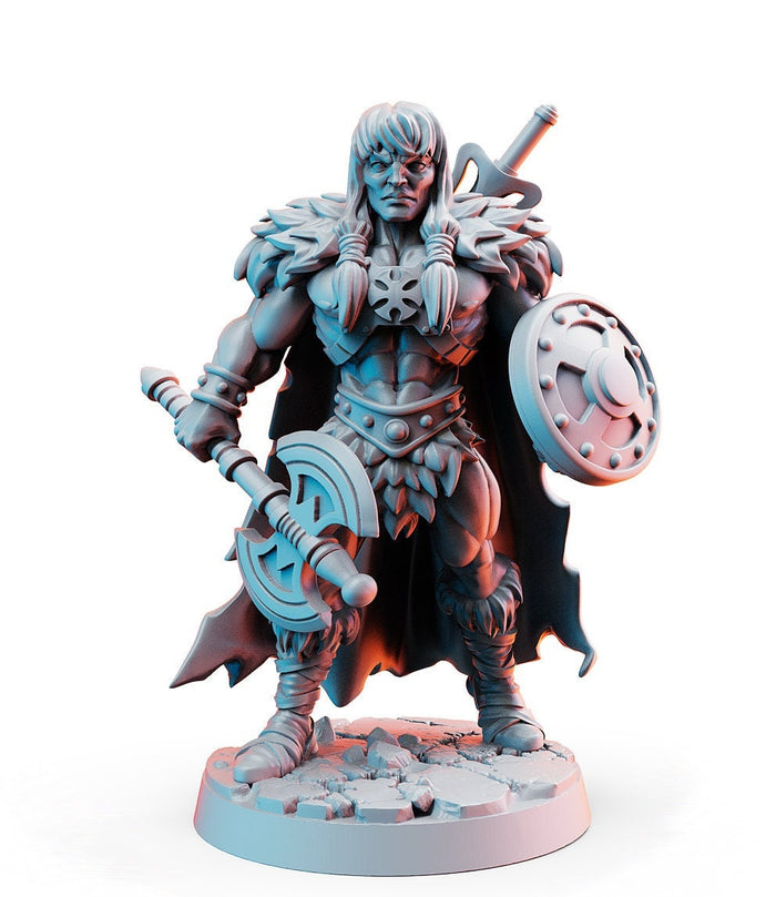 King Kull-Axe Powerful Warrior 28mm or 32mm Miniatures