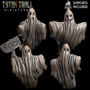 Spooky Undead Ghosts - 28mm or 32mm Miniatures - Halloween