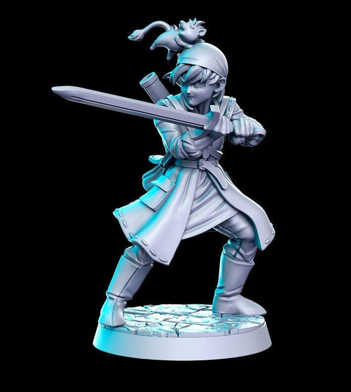 Lynx Warrior Swordsman - JRPG Vol.3 - 28mm or 32mm Miniatures