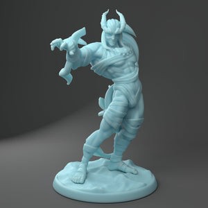 Stix the Tiefling Hunk in Mummy Halloween Costume          28mm or 32mm Miniatures