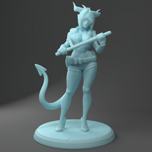 Stacy the Succubus in Sexy Police Woman Halloween          28mm or 32mm Miniatures
