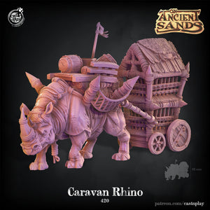 Caravan Rhino Wagon - 28mm or 32mm Miniatures