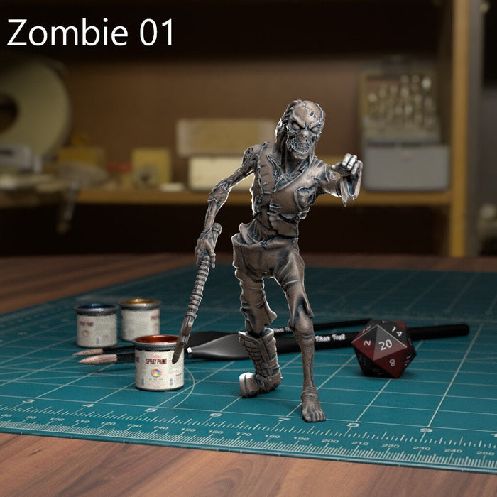 Zombie Horde Monster Pack - 28mm or 32mm Halloween or RPG Miniatures
