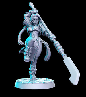 Nami Sung Seong Mi-na Asian Glaive 28mm or 32mm Miniatures