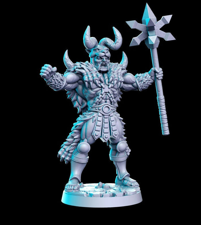 Rock Berserker Barbarian 28mm or 32mm Miniatures