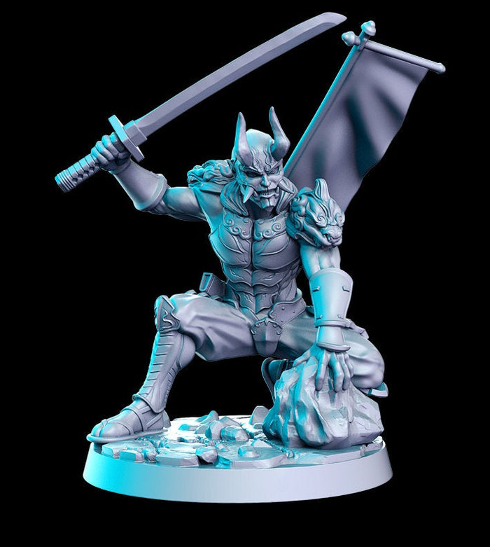 Yoshinobu Yoshimitsu Demon Samurai 28mm or 32mm Miniatures