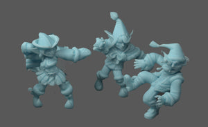 Goblin Snowball Fighters Christmas Pinup 28mm or 32mm Miniatures