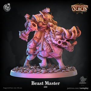 Beast Master Dwarf on Riding Boar - 28mm or 32mm Miniatures