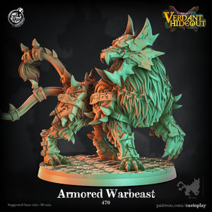 Armored Warbeast - 28mm or 32mm Miniatures