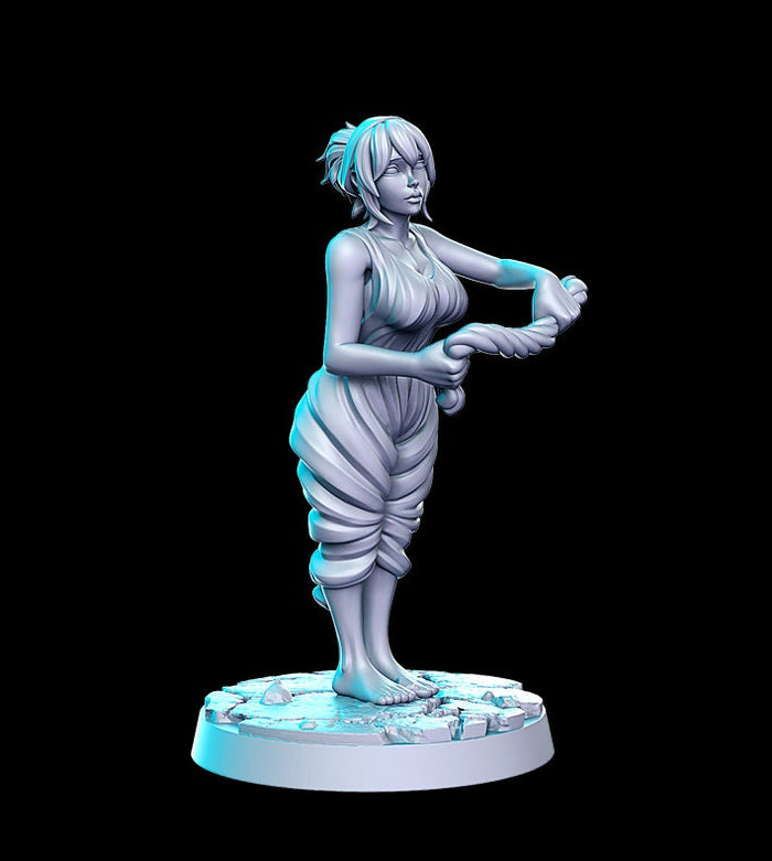 Beth Washing Girl NPC Peasant  28mm or 32mm Miniatures