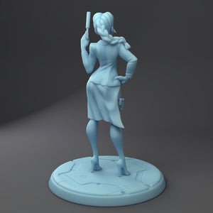Rachelle the Sexy Pinup Spy    Synthwave 28mm or 32mm Miniatures